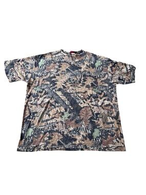 Vintage Mossy Oak Camo Pocket T Shirt USA Made XXL Realtree Hunting Tee